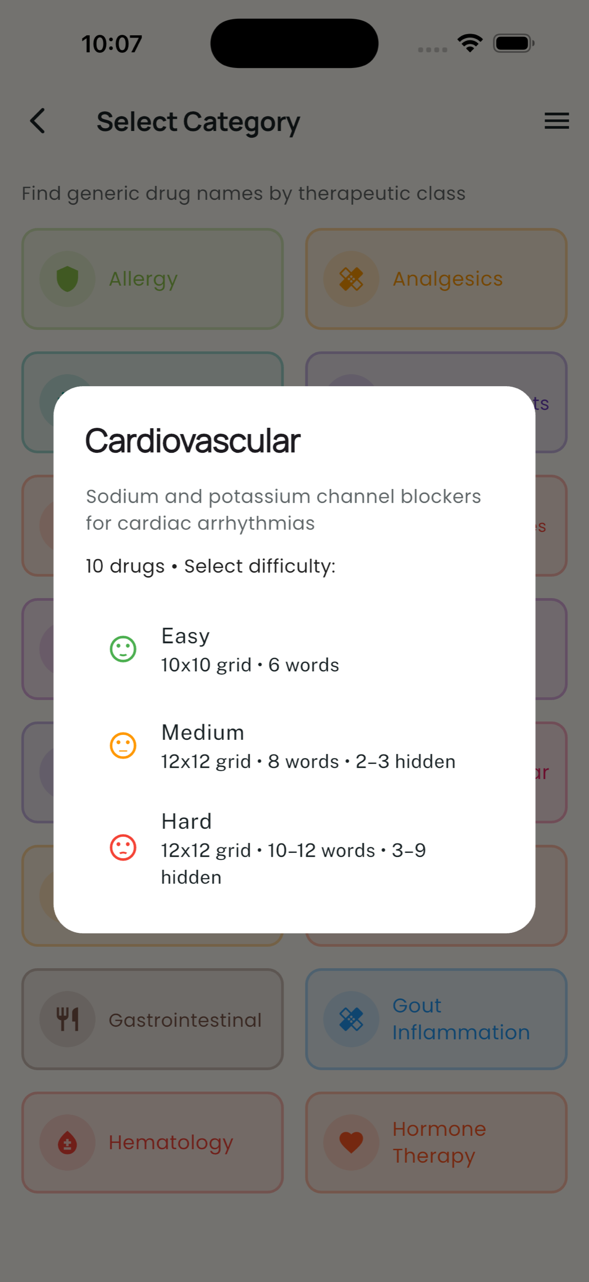 Difficulty Selection